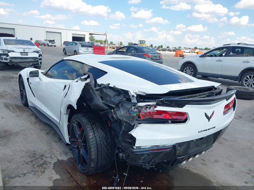 Vin: 1g1yd2d73k5124837, lot: 46581229, chevrolet corvette stingray 20193