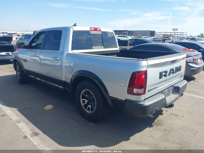 Vin: 1c6rr7yt8hs838997, lot: 46581260, ram 1500 rebel  4x4 5'7 box 20173