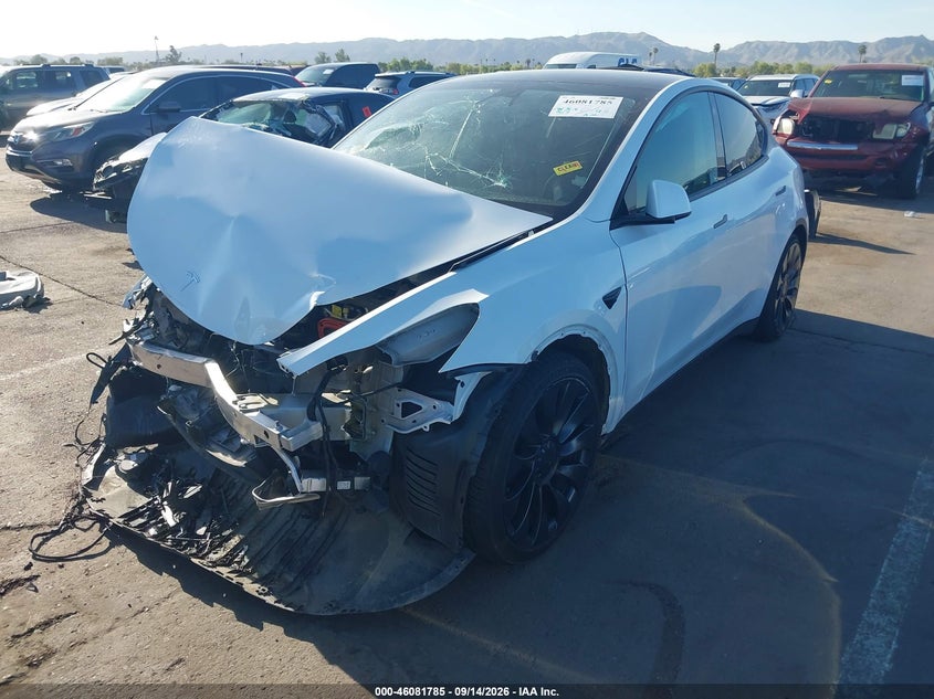 Vin: 7saygdef0pf659522, lot: 46581332, tesla model y performance dual motor all-wheel drive 20232