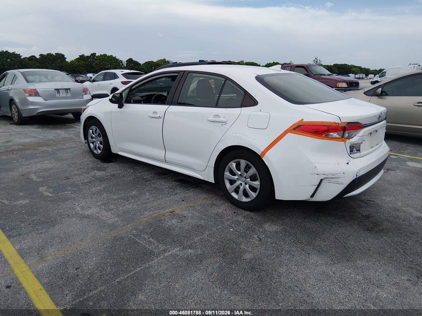 Vin: jtdeprae2lj093764, lot: 46581335, toyota corolla le 20203