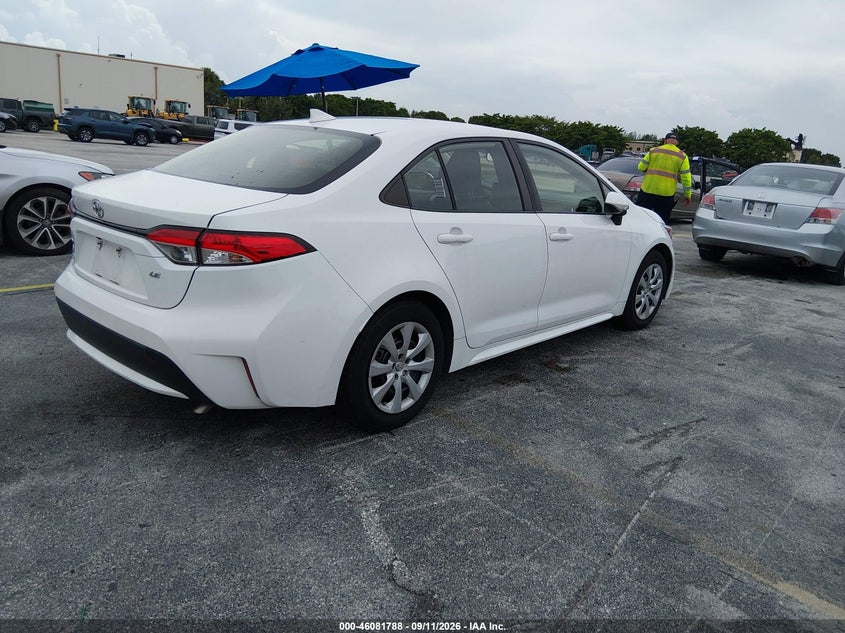 Vin: jtdeprae2lj093764, lot: 46581335, toyota corolla le 20204