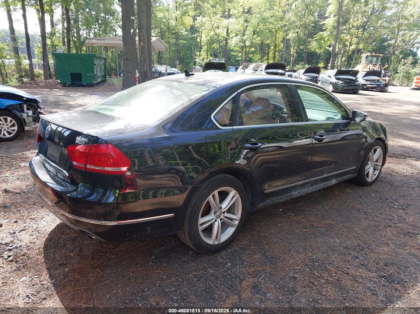 Vin: 1vwcm7a35cc009442, lot: 46581362, volkswagen passat 3.6l v6 sel premium 20124
