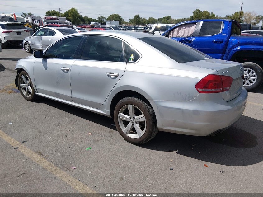Vin: 1vwbh7a39dc078653, lot: 46581384, volkswagen passat 2.5l se 20133