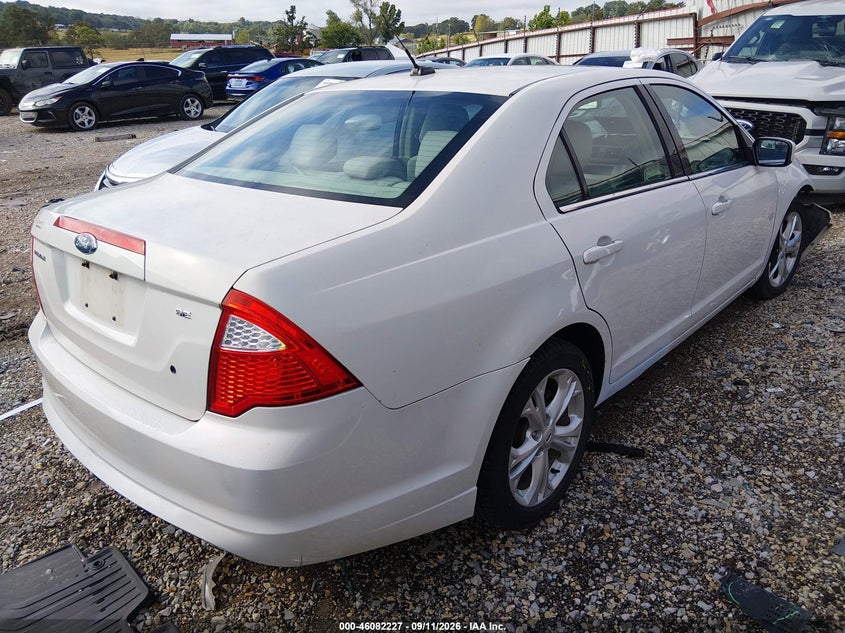 Vin: 3fahp0ha9cr130459, lot: 46581774, ford fusion se 20124