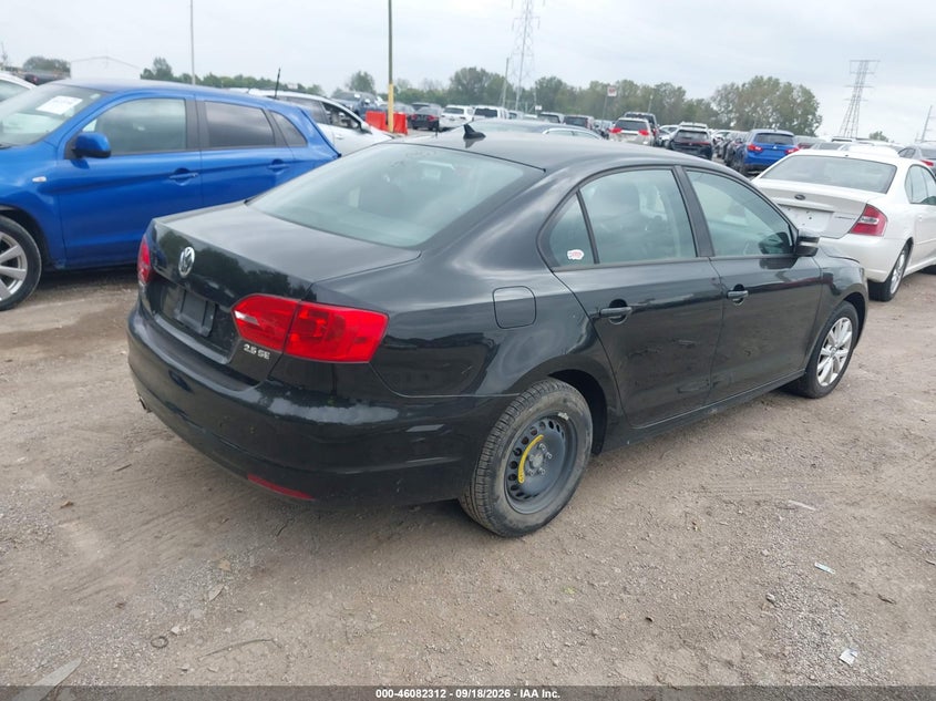 Vin: 3vwdx7aj9bm325014, lot: 46581859, volkswagen jetta 2.5l se 20114