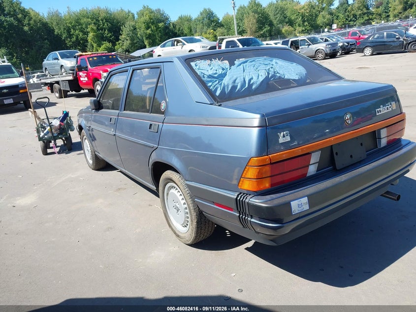 ALFA-ROMEO MILANO 1987 VIN ZARDA1168H1052575