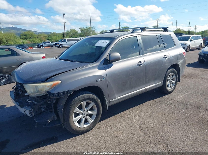 Vin: jtebc3eh0c2004327, lot: 46582104, toyota highlander hybrid base v6 20122