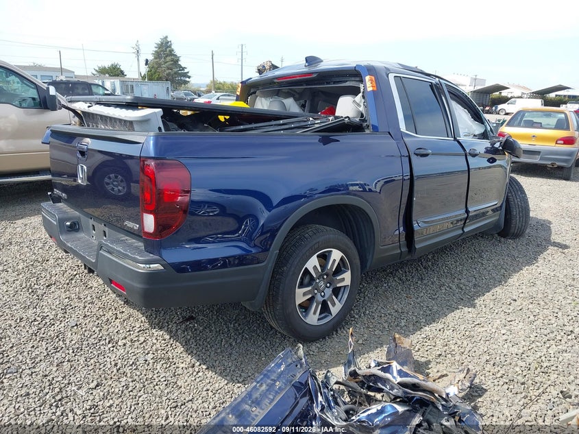 Vin: 5fpyk3f61jb006183, lot: 46582139, honda ridgeline rtl-t 20184