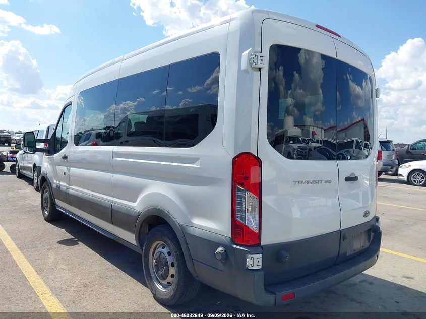 Vin: 1fbax2cm9gkb25799, lot: 46582196, ford transit-350 xl 20163