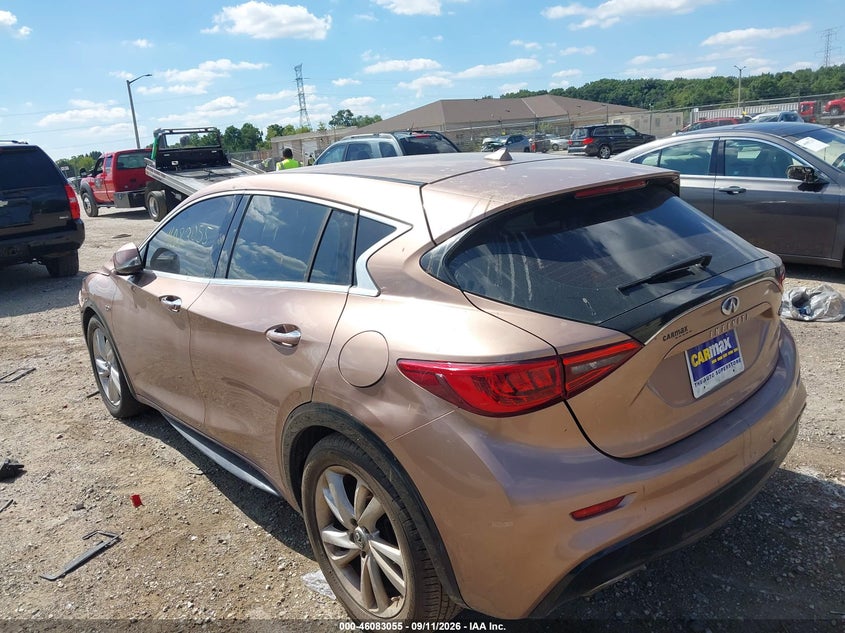 Vin: sjkch5cp8ha016929, lot: 46582602, infiniti qx30 20173