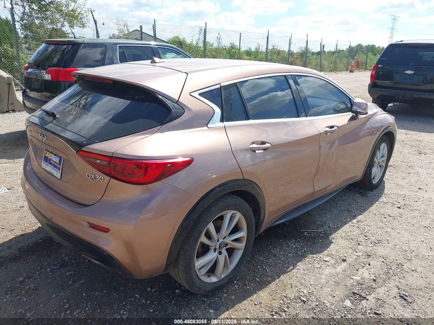 Vin: sjkch5cp8ha016929, lot: 46582602, infiniti qx30 20174