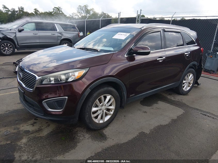 2016 Kia Sorento, Лівий зад, IAAI, VIN 5XYPGDA38GG077505 — фото 2