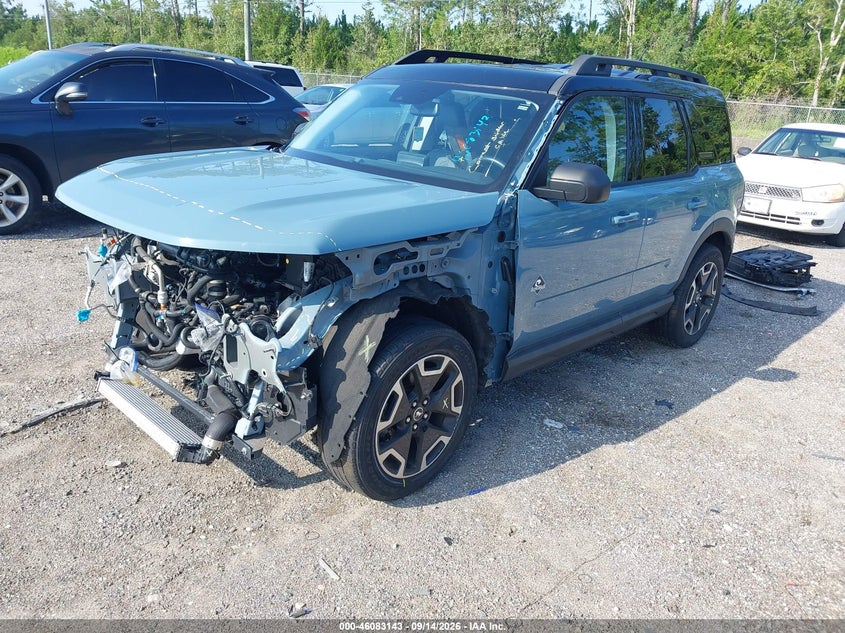 Vin: 3fmcr9c64nrd22831, lot: 46582690, ford bronco sport outer banks 20222