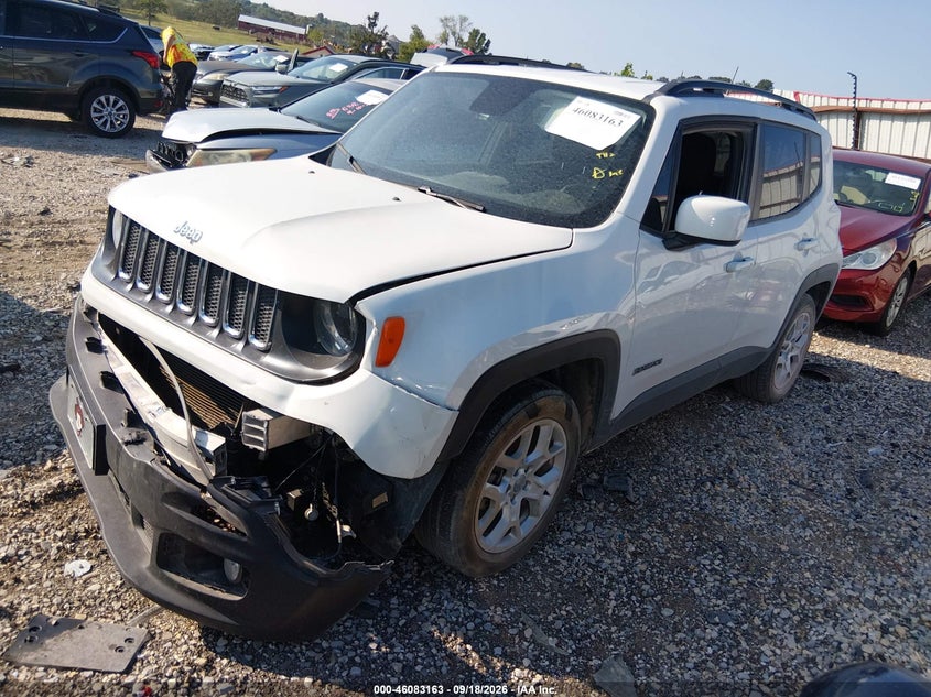 Vin: zaccjabbxjpj61527, lot: 46582711, jeep renegade latitude fwd 20182