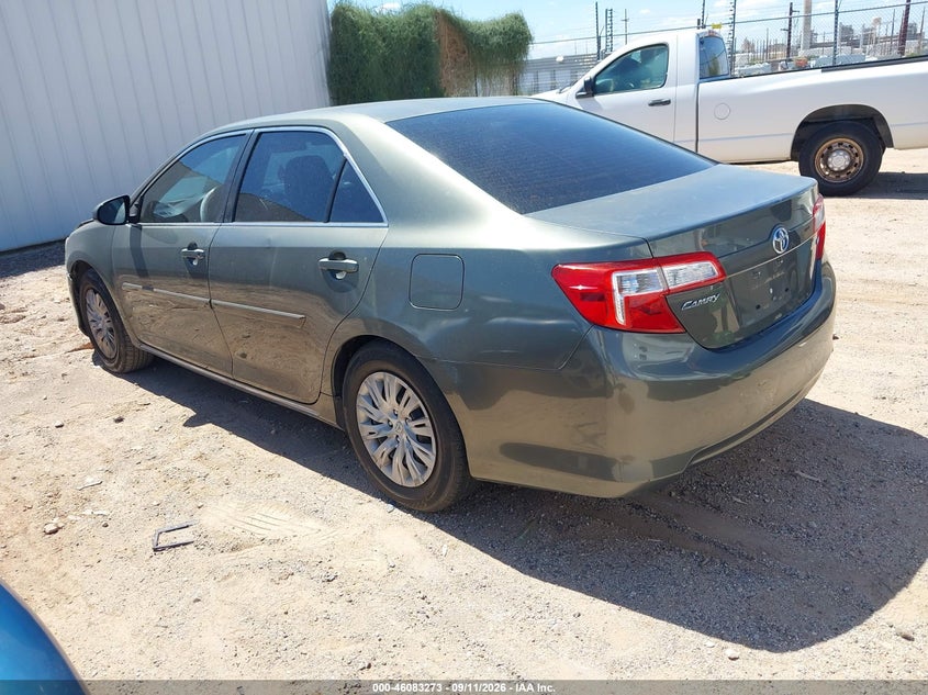 Vin: 4t4bf1fk5cr272290, lot: 46582821, toyota camry le 20123