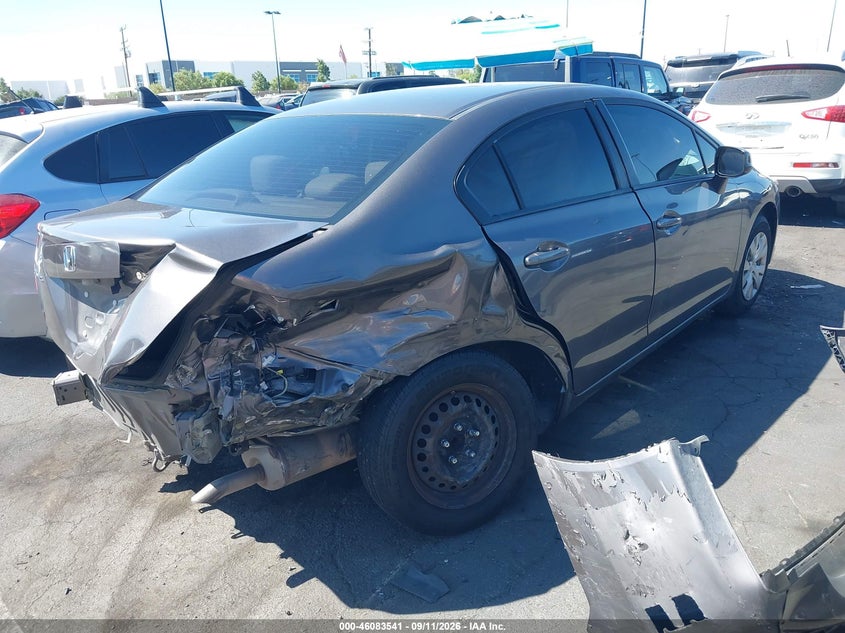 Vin: 19xfb2f56ce352546, lot: 46583088, honda civic lx 20124