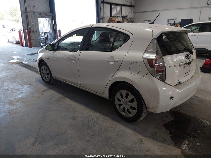 Vin: jtdkdtb33e1084757, lot: 46583154, toyota prius c two 20143