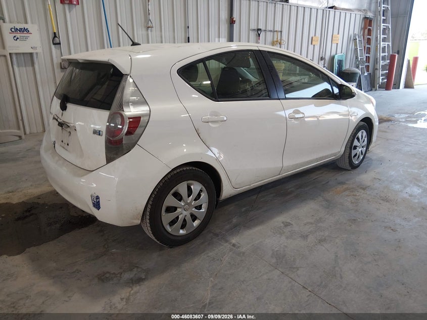 Vin: jtdkdtb33e1084757, lot: 46583154, toyota prius c two 20144