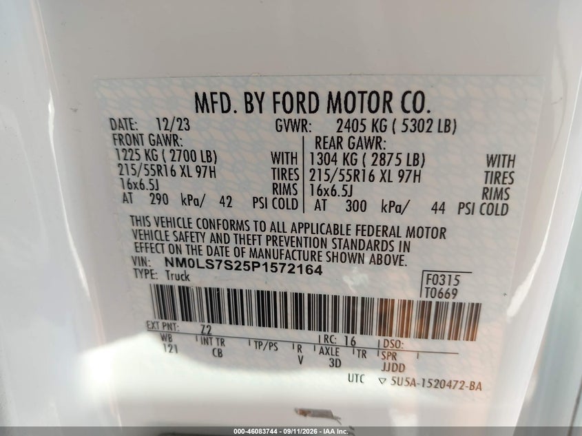 2023 FORD TRANSIT CONNECT XL · Фото 9