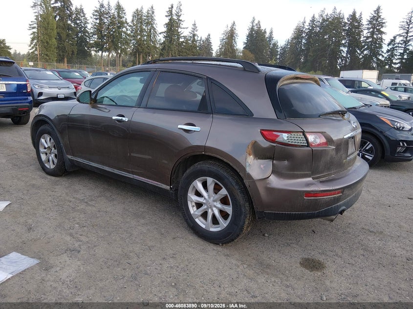 INFINITI FX35 2006 VIN JNRAS08W16X200912