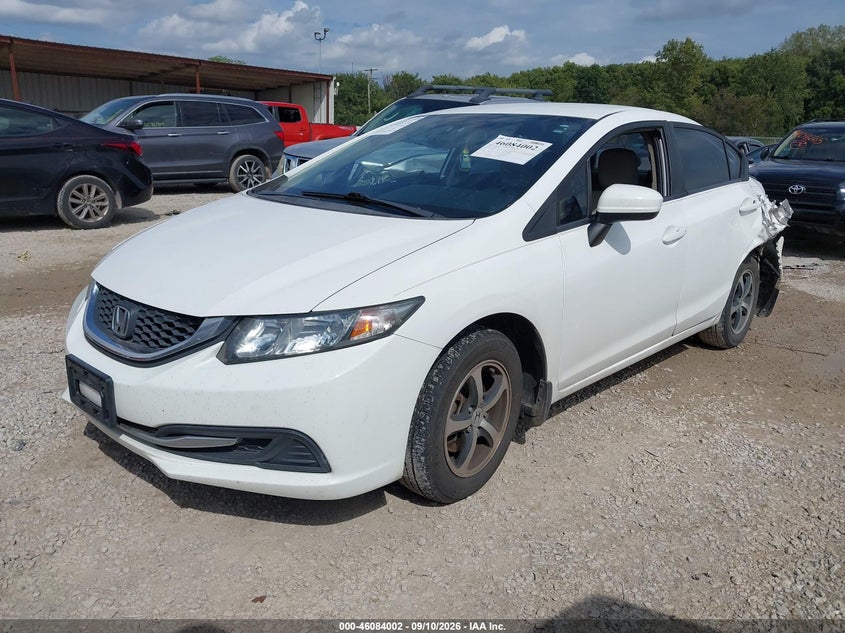 Vin: 19xfb2f73fe027715, lot: 46583549, honda civic se 20152