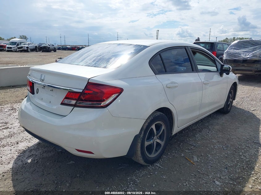Vin: 19xfb2f73fe027715, lot: 46583549, honda civic se 20154