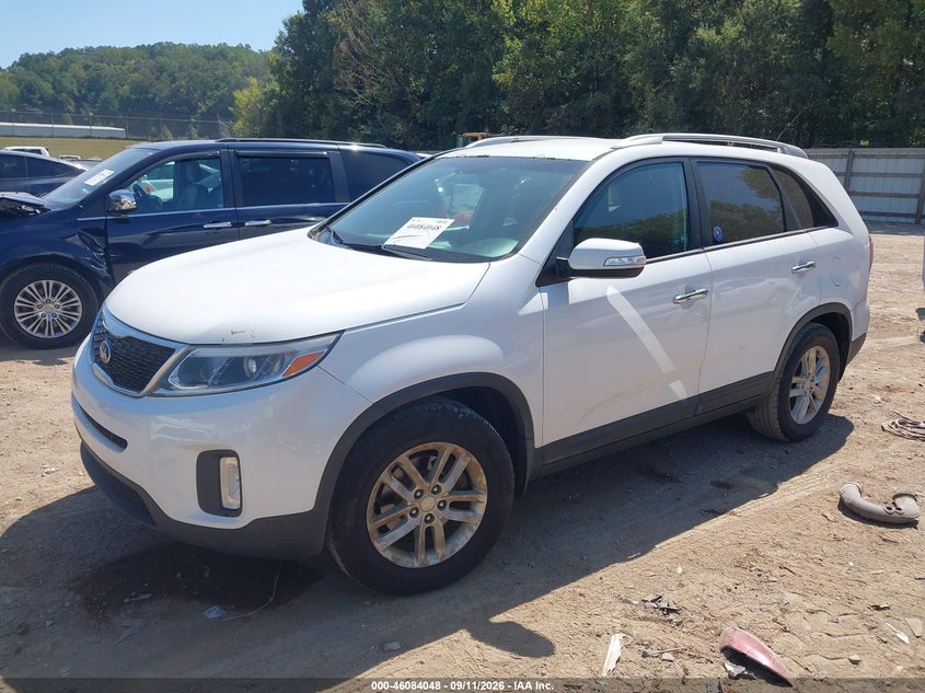 Vin: 5xykt4a69fg658705, lot: 46583595, kia sorento lx 20152