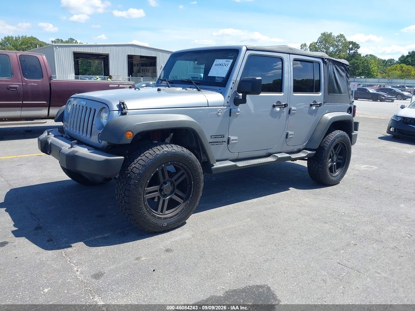 Vin: 1c4bjwdg0fl637199, lot: 46583843, jeep wrangler unlimited sport 20152