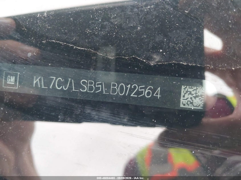 CHEVROLET TRAX 2020 VIN KL7CJLSB5LB012564