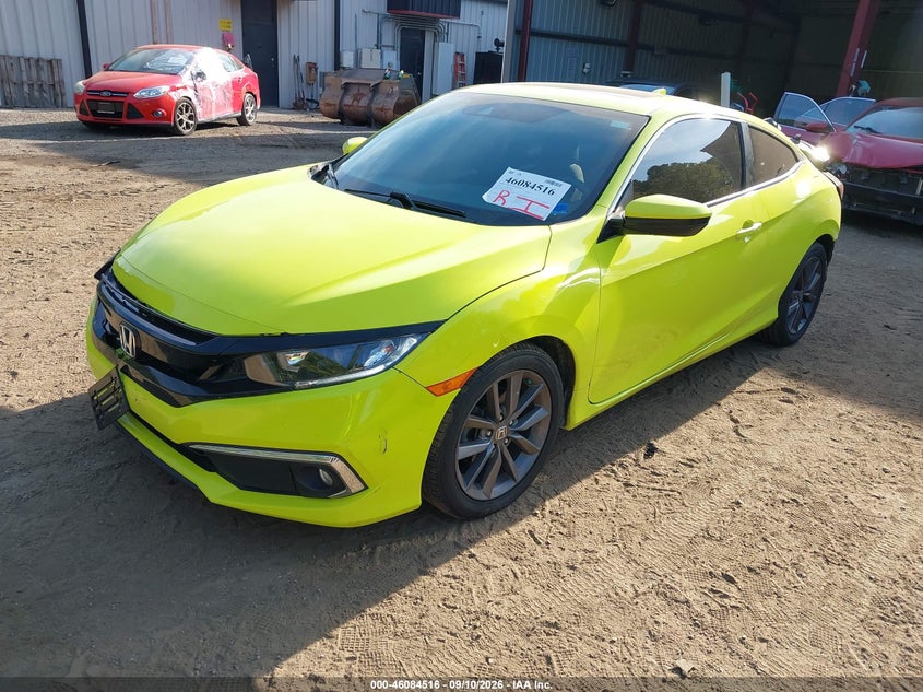 2019 Honda Civic, Front & Rear, IAAI, VIN 2HGFC3B31KH350120 — photo 2