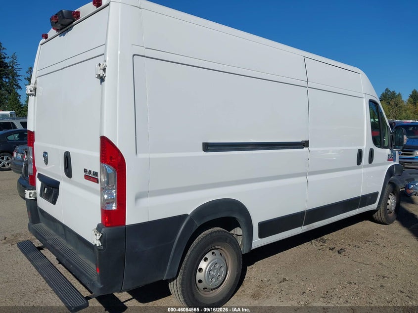 Vin: 3c6lrvdg4me565430, lot: 46584162, ram promaster 2500 high roof 159 wb 20214