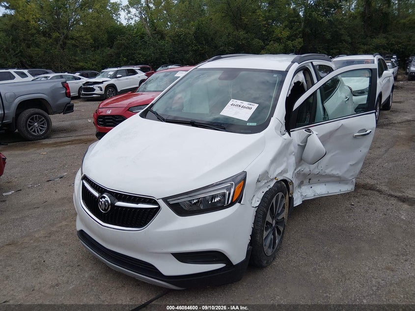 Vin: kl4cjesm1nb542138, lot: 46584197, buick encore awd preferred 20222