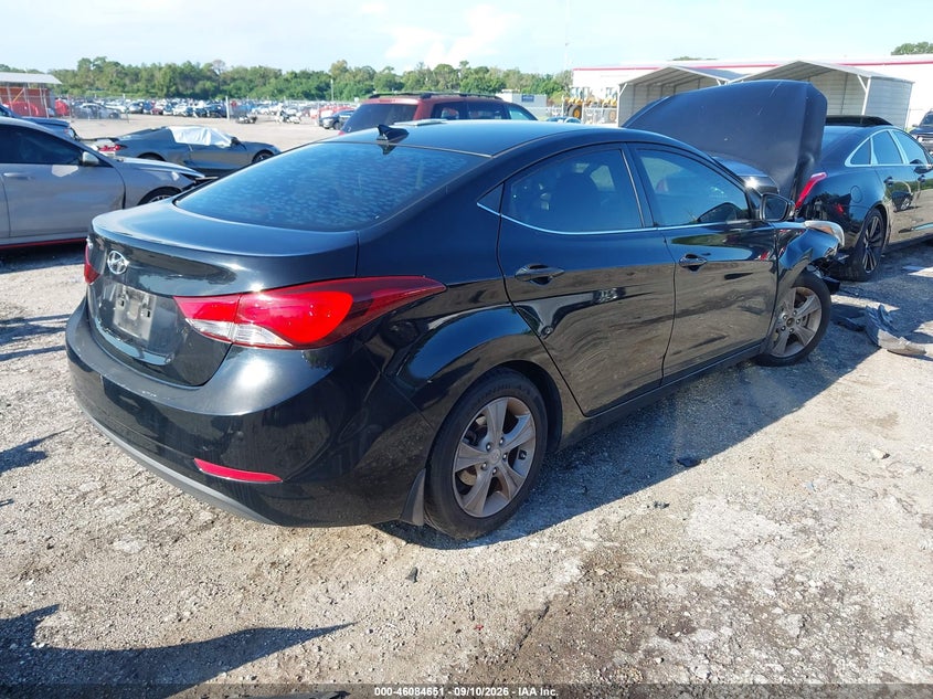 Vin: kmhdh4ae2gu566526, lot: 46584248, hyundai elantra value edition 20164