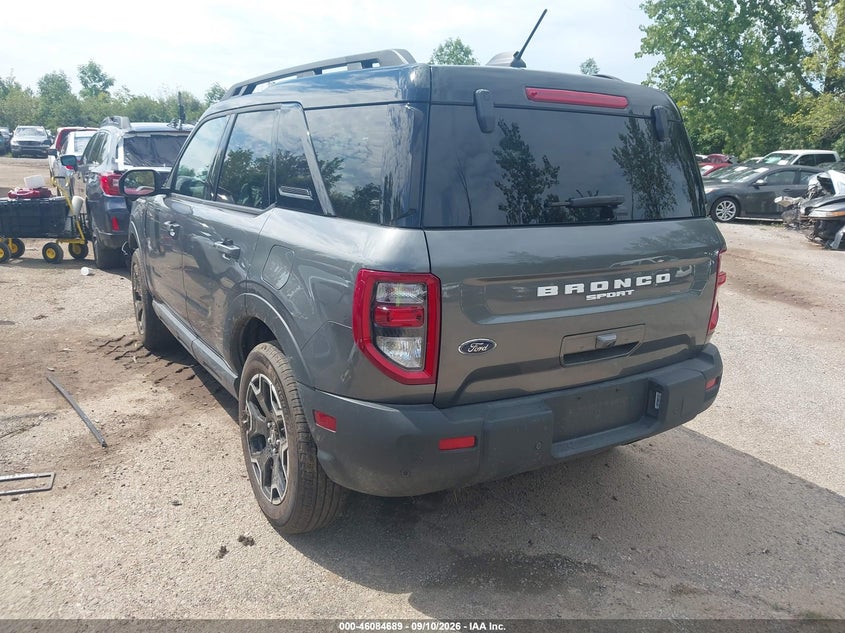 Vin: 3fmcr9cn5srf64093, lot: 46584286, ford bronco sport outer banks 20253