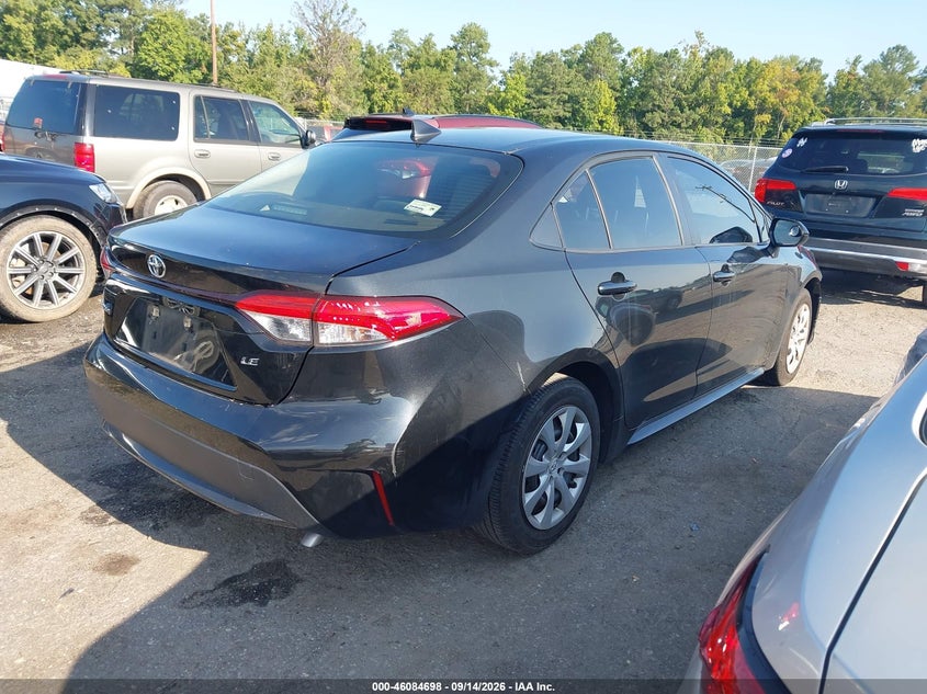 Vin: jtdeprae9lj106574, lot: 46584295, toyota corolla le 20204