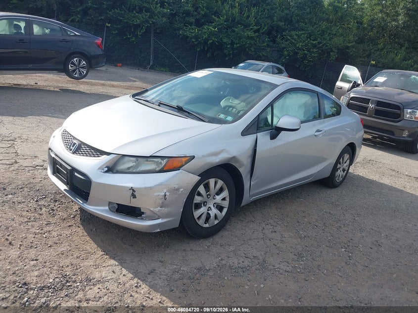 2012 Honda Civic, Left Front, IAAI, VIN 2HGFG3B57CH510914 — photo 2