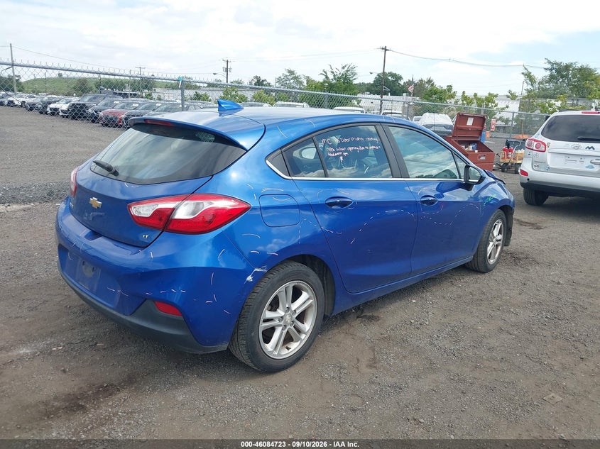 Vin: 3g1be6sm4hs579021, lot: 46584320, chevrolet cruze lt auto 20174
