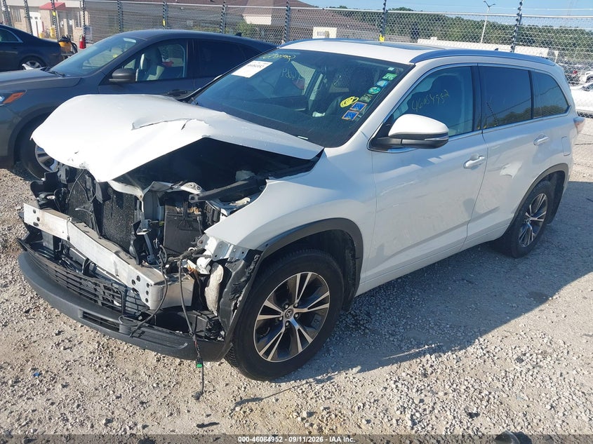 Vin: 5tdjkrfhxgs320031, lot: 46584549, toyota highlander xle v6 20162