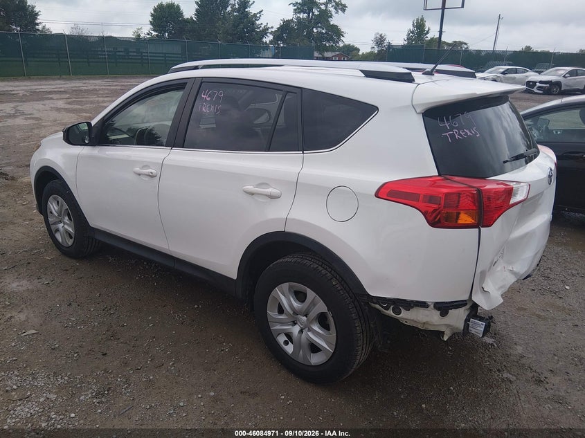 Vin: jtmzfrev9fj048503, lot: 46584568, toyota rav4 le 20153