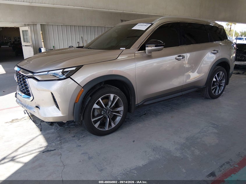 Vin: 5n1dl1frxpc360949, lot: 46584579, infiniti qx60 luxe 20232