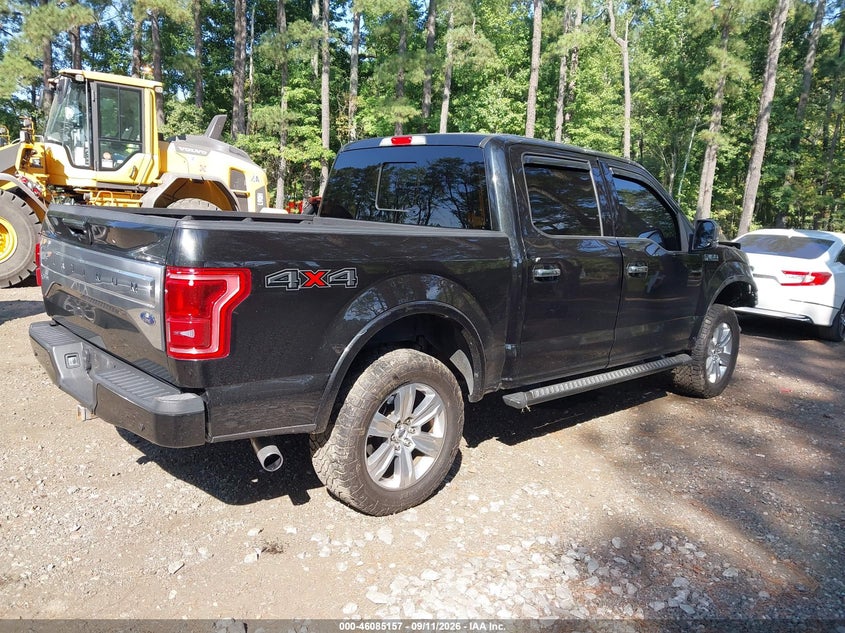 Vin: 1ftew1eg6ffc90203, lot: 46584754, ford f-150 platinum 20154