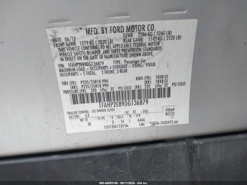 2013 FORD TAURUS SEL · Photo 9