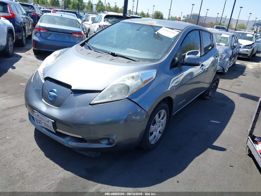 Vin: 1n4az0cp8fc313345, lot: 46584887, nissan leaf s 20152