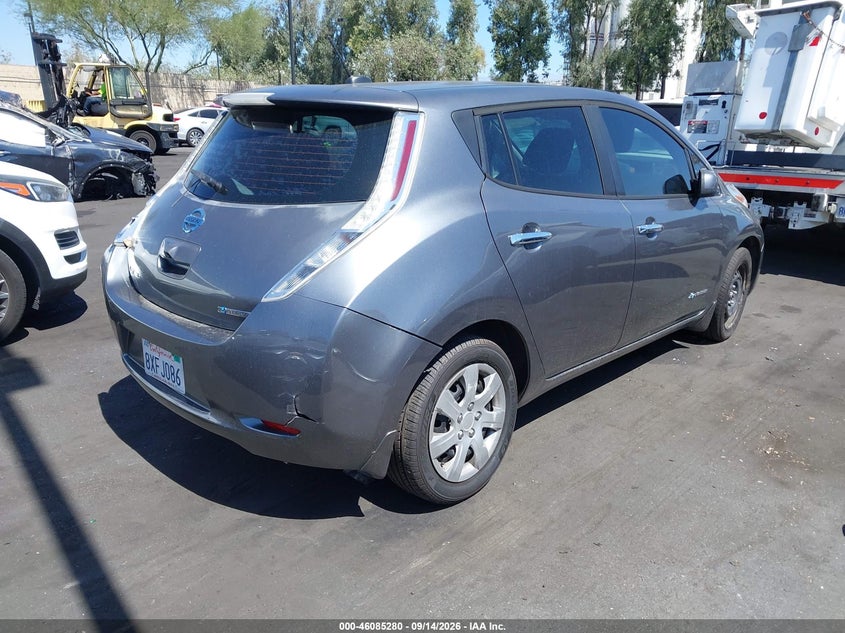 Vin: 1n4az0cp8fc313345, lot: 46584887, nissan leaf s 20154
