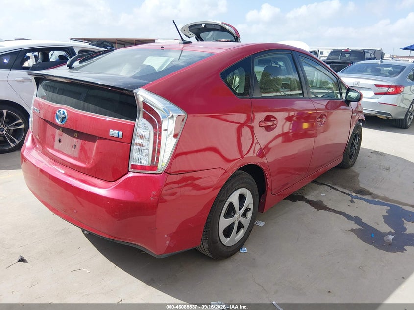 Vin: jtdkn3du6c1493173, lot: 46585144, toyota prius four 20124