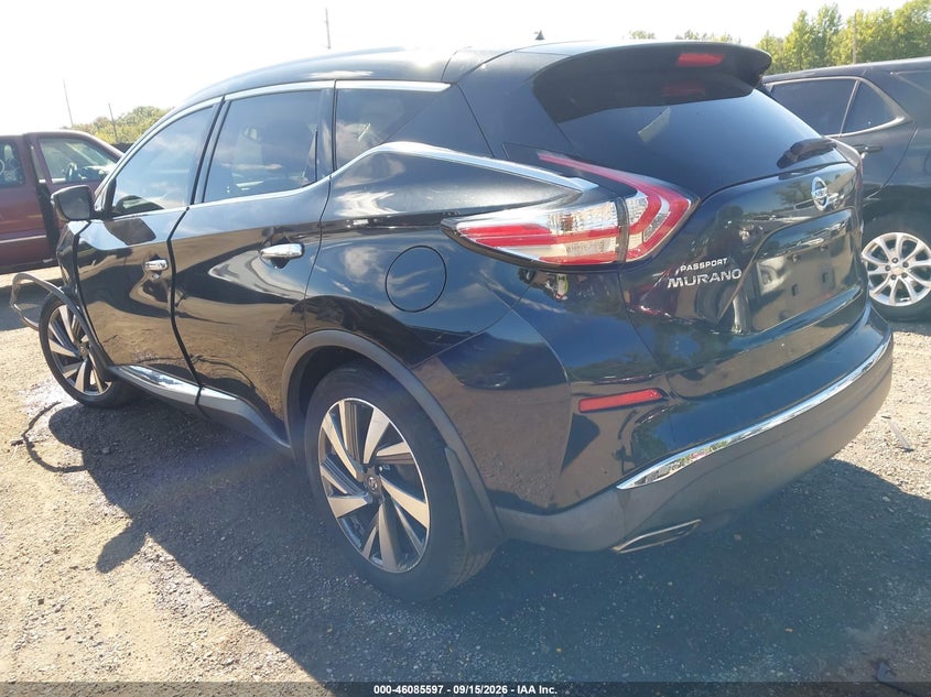 Vin: 5n1az2mh7gn126841, lot: 46585204, nissan murano platinum 20163