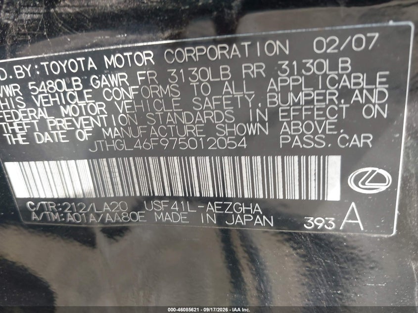2007 LEXUS LS 460 L · Photo 9