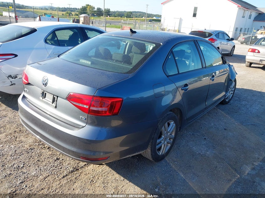 Vin: 3vwla7aj4fm250581, lot: 46585238, volkswagen jetta 2.0l tdi s 20154