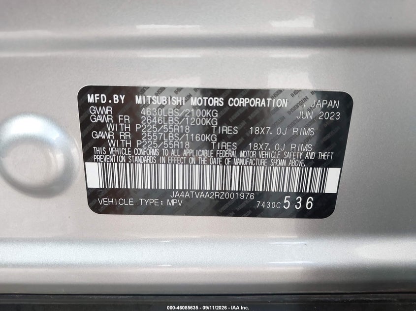 2024 MITSUBISHI ECLIPSE CROSS BLACK EDITION S-AWC/LE S-AWC/RALLIART S-AWC/SE S-AWC · Фото 9