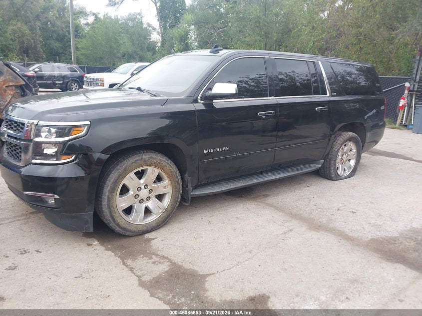 Vin: 1gnskkkc7fr715777, lot: 46585260, chevrolet suburban 1500 ltz 20152